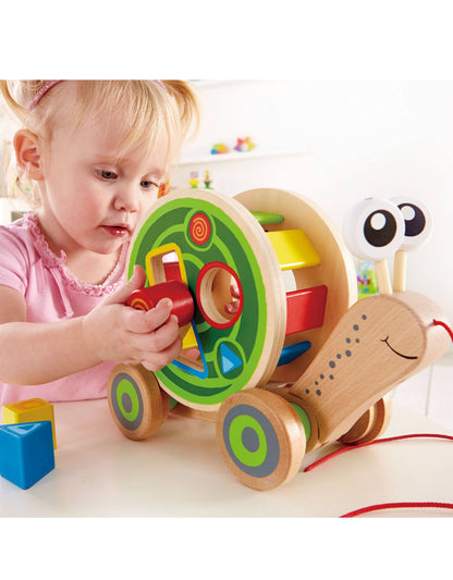 Walk-A-Long Snail - Pull-Along Toy with Shape Sorting