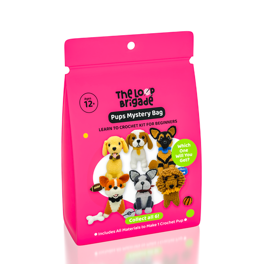 The LOOP Brigade DIY Crochet Kit -Mystery Pups Blind Bag