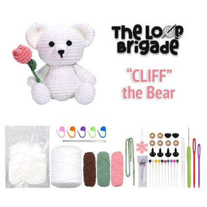 The LOOP Brigade DIY Crochet Kit - Cliff the Bear