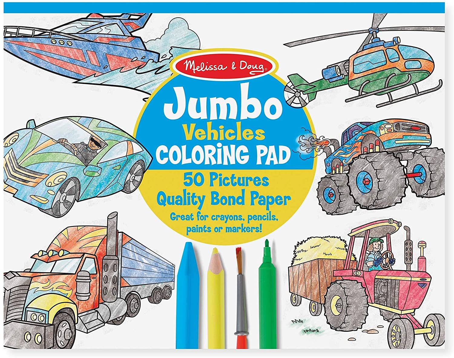 Vehicles Coloring Pad-1